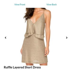 Luli Fama COMPAI - Ruffle Layered Short Dress Size: Small